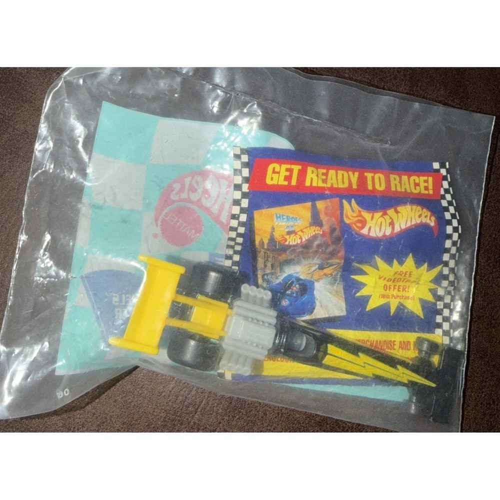 McDonald's Happy Meal Hot Wheels 1992 Yellow Dragster